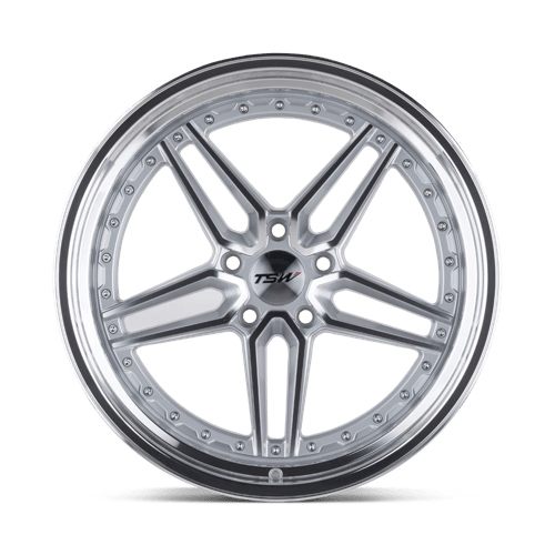 20X10.5 TSW ASCARI SILVER W/MIRROR CUT FACE & LIP 5X120