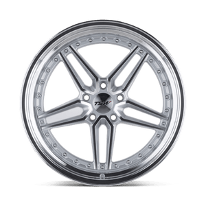 20" TSW ASCARI SILVER W/MIRROR CUT FACE & LIP 5X120