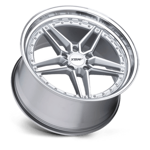 20X10.5 TSW ASCARI SILVER W/MIRROR CUT FACE & LIP 5X120