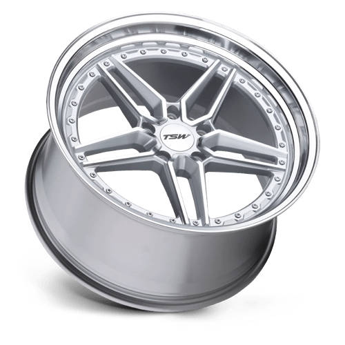 20" TSW ASCARI SILVER W/MIRROR CUT FACE & LIP 5X120