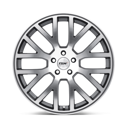 22" TSW DONINGTON GUNMETAL MIRROR CUT FACE 5X120