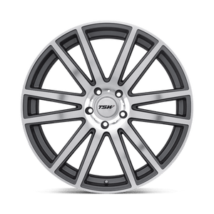 22X10 TSW GATSBY GUNMETAL W/ MIRROR CUT FACE 5X120