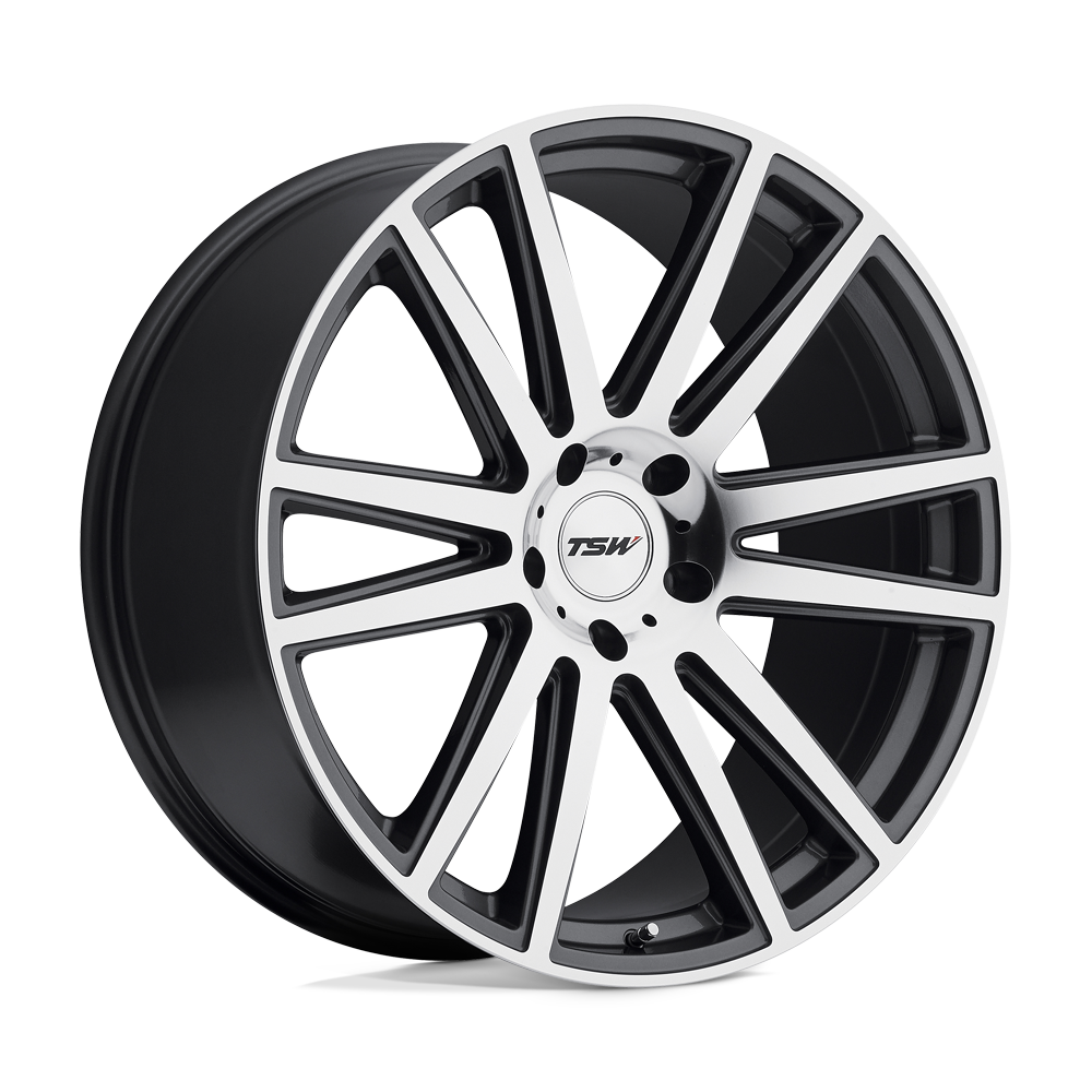 22X10 TSW GATSBY GUNMETAL W/ MIRROR CUT FACE 5X120