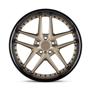 20" TSW PREMIO MATTE BRONZE W/GLOSS BLACK LIP 5X112