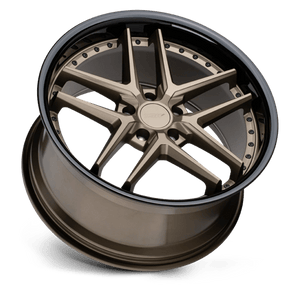 20" TSW PREMIO MATTE BRONZE W/GLOSS BLACK LIP 5X112