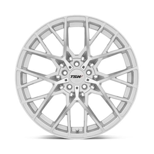 18X8.5 TSW SEBRING RIMS - SILVER W/  MIRROR CUT FACE 5X108