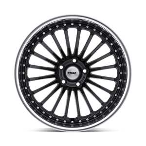 17X8 TSW SILVERSTONE GLOSS BLACK W/ MIRROR CUT LIP 5X110