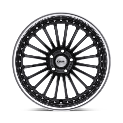 20" TSW SILVERSTONE GLOSS BLACK W/ MIRROR CUT LIP 5X120