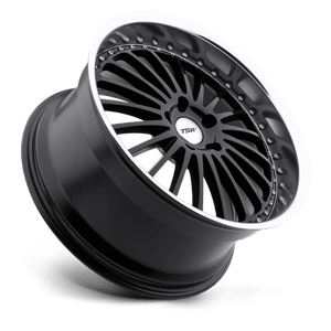 18" TSW SILVERSTONE GLOSS BLACK W/ MIRROR CUT LIP 5X114.3