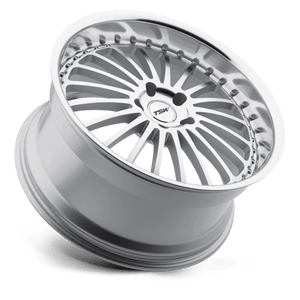 20" TSW SILVERSTONE SILVER MIRROR CUT FACE & LIP 5X108