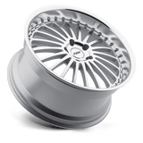 18" TSW SILVERSTONE SILVER MIRROR CUT FACE & LIP 5X108