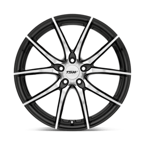 18X8.5 TSW SPRINT GLOSS BLACK W/ MIRROR CUT FACE 5X114.3