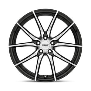 20X10 TSW SPRINT GLOSS BLACK W/ MIRROR CUT FACE 5X120