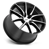 18X8.5 TSW SPRINT GLOSS BLACK W/ MIRROR CUT FACE 5X114.3