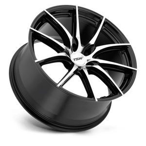 18X8.5 TSW SPRINT GLOSS BLACK W/ MIRROR CUT FACE 5X114.3