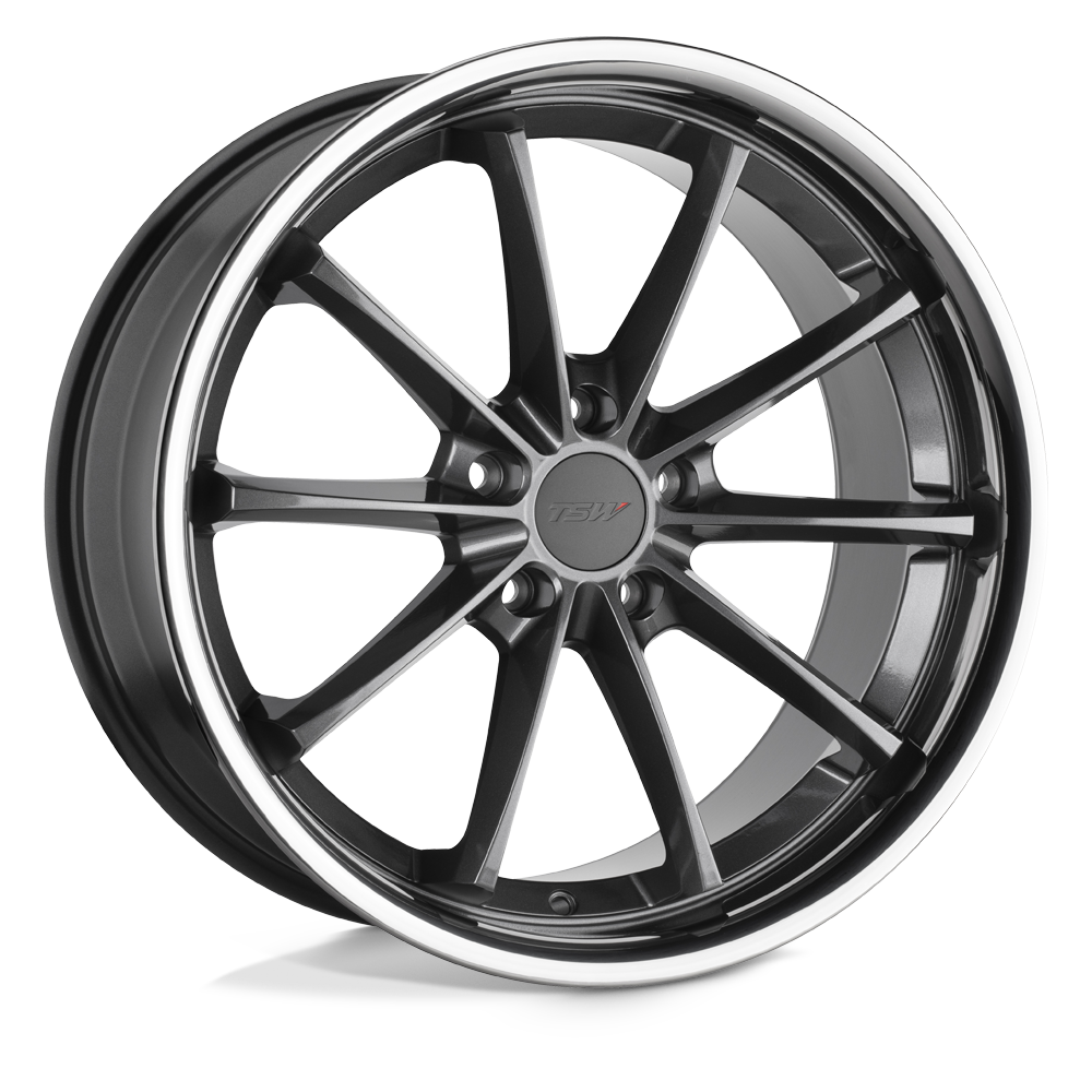 19" TSW SWEEP GLOSS GUNMETAL W/ SS LIP 5X120