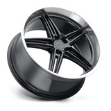 20X9 TSW VARIANTE GLOSS BLACK W/ MACHINED LIP 5X114.3