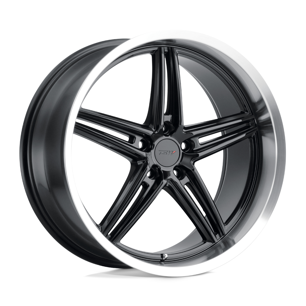 20" TSW VARIANTE GLOSS BLACK W/ MACHINED LIP 5X114.3