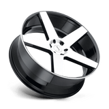 22X9.5 Status EMPIRE GLOSS BLACK W/ MACHINED FACE 5X120