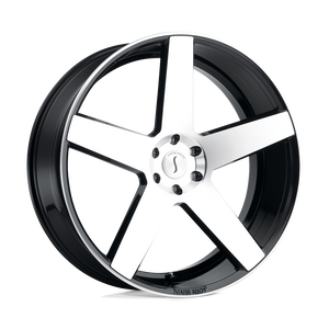22" Status EMPIRE GLOSS BLACK W/ MACHINED FACE 5X120