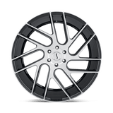 22X9.5 Status JUGGERNAUT GLOSS BLACK W/ MACHINED FACE 5X112