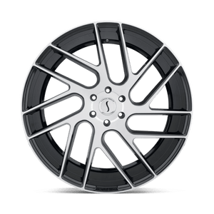22X9.5 Status JUGGERNAUT GLOSS BLACK W/ MACHINED FACE 5X112