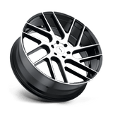 22X9.5 Status JUGGERNAUT GLOSS BLACK W/ MACHINED FACE 5X112