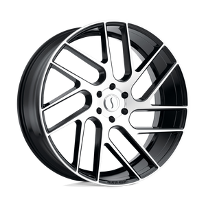 22" Status JUGGERNAUT GLOSS BLACK W/ MACHINED FACE 5X112