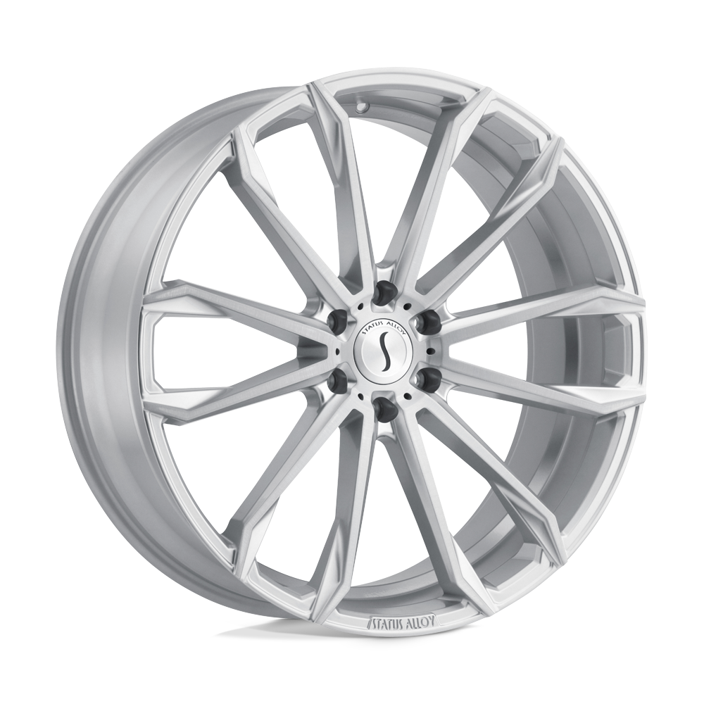 22" Status MASTADON SILVER W/ BRUSHED MACHINED FC 6X139.7