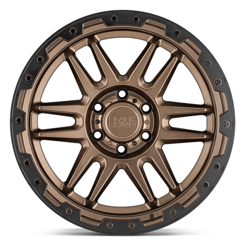 18X9 Black Rhino Hard Alloys APACHE MATTE BRONZE W/ BLK RG & BOLTS 6X139.7