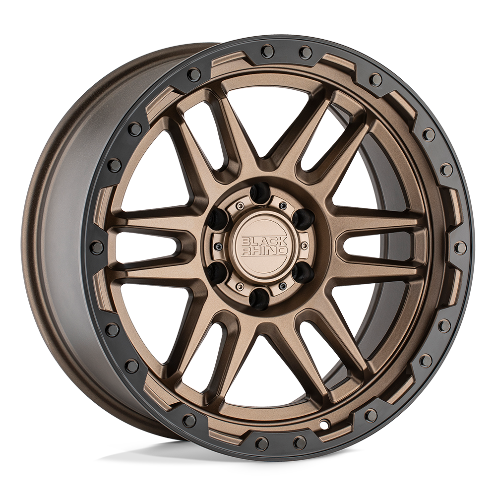 18" Black Rhino Hard Alloys APACHE MATTE BRONZE W/ BLK RG & BOLTS 6X139.7
