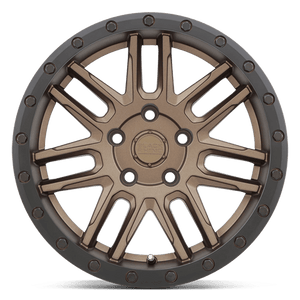 17X8 Black Rhino Hard Alloys ARCHES BRONZE W/ BLACK RING 5X100