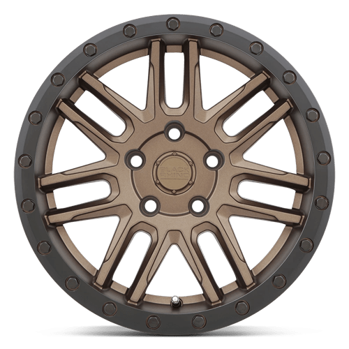 18X8 Black Rhino Hard Alloys ARCHES BRONZE W/ BLACK RING 5X112
