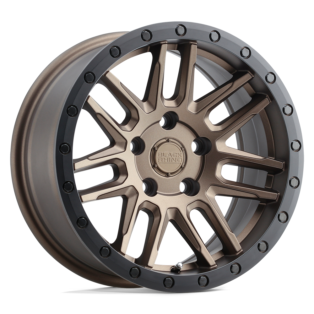 18" Black Rhino Hard Alloys ARCHES BRONZE W/ BLACK RING 5X112
