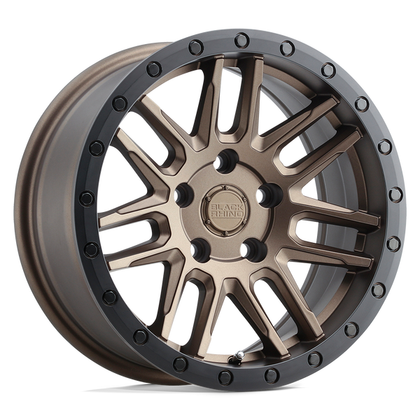 18X8 Black Rhino Hard Alloys ARCHES RIMS - BRONZE W/ BLACK RING 5X108