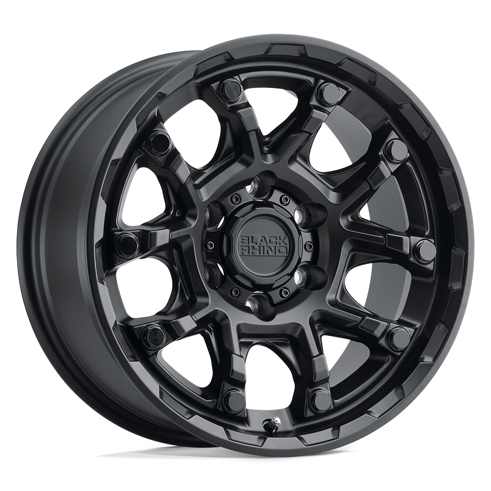 20X9 Black Rhino Hard Alloys ARK MATTE BLACK W/ G-BLACK BOLTS 5X150
