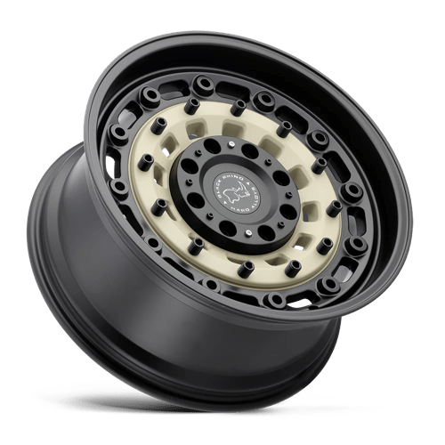 18X9.5 Black Rhino Hard Alloys ARSENAL RIMS - SAND ON BLACK 8X180