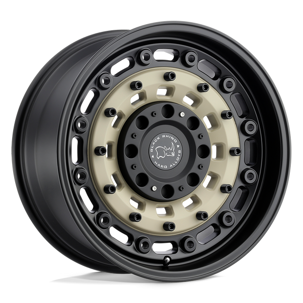18X9.5 Black Rhino Hard Alloys ARSENAL RIMS - SAND ON BLACK 8X180