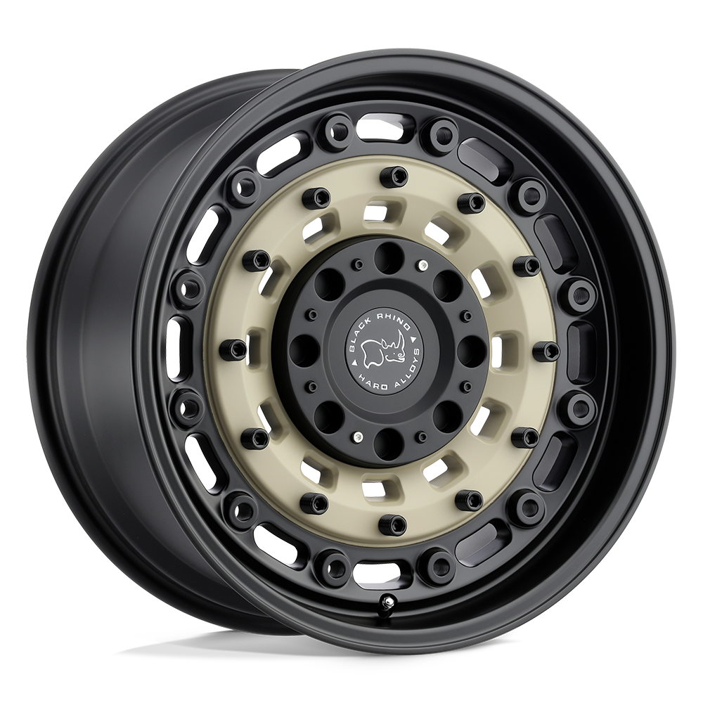 18X9.5 Black Rhino Hard Alloys ARSENAL RIMS - SAND ON BLACK 8X180