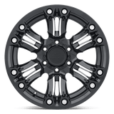 20X9.5 Black Rhino Hard Alloys ASAGAI MATTE BLACK & MACHINED 6X135