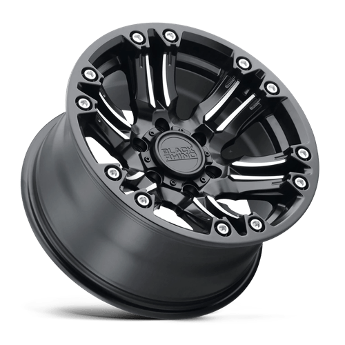 20X9.5 Black Rhino Hard Alloys ASAGAI MATTE BLACK & MACHINED 6X135