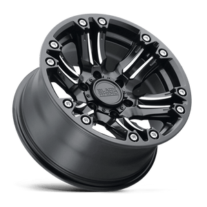 20X9.5 Black Rhino Hard Alloys ASAGAI MATTE BLACK & MACHINED 6X135