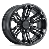 20X9.5 Black Rhino Hard Alloys ASAGAI MATTE BLACK & MACHINED 6X135