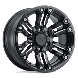20X9.5 Black Rhino Hard Alloys ASAGAI MATTE BLACK & MACHINED 6X135
