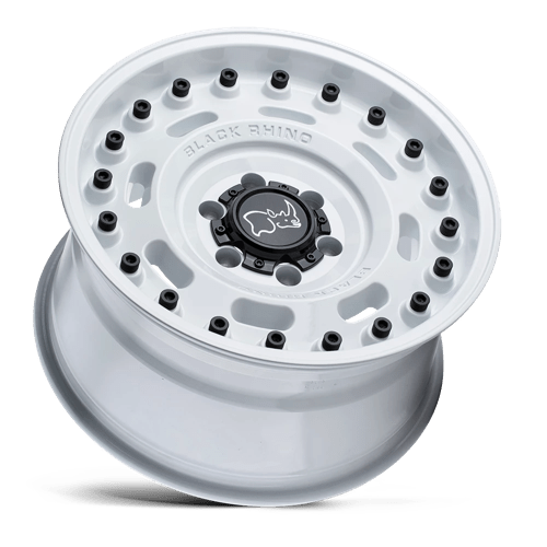 20X9.5 Black Rhino Hard Alloys AXLE GLOSS WHITE 5X130