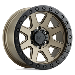 17X8.5 Black Rhino Hard Alloys BAKER MATTE BRONZE W/ BLACK RING 6X139.7