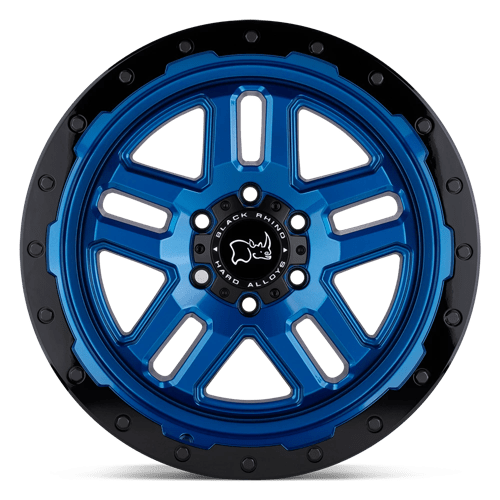 20X9.5 Black Rhino Hard Alloys BARSTOW DEARBORN BLUE W/ BLACK RING 6X135
