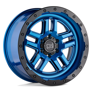 20X9.5 Black Rhino Hard Alloys BARSTOW DEARBORN BLUE W/ BLACK RING 6X135