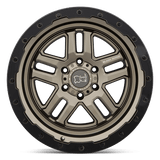 20X9.5 Black Rhino Hard Alloys BARSTOW MATTE BRONZE W/ M-BLACK RING 6X135