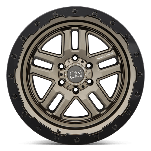 20X9.5 Black Rhino Hard Alloys BARSTOW MATTE BRONZE W/ M-BLACK RING 6X139.7